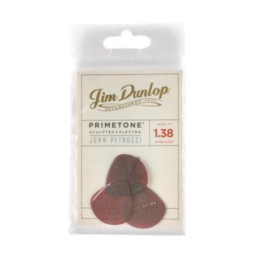 Dunlop (Jim Dunlop) 【夏のボーナスセール】 John Petrucci Primetone Jazz III Pick (1.38mm)[518PJPRD/Oxblood] ×3枚セット 画像2