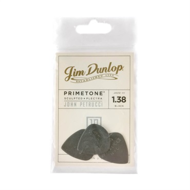 Dunlop (Jim Dunlop) 【夏のボーナスセール】 John Petrucci Primetone Jazz III Pick (1.38mm)[518PJPBK/Black] ×3枚セット 画像3
