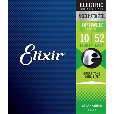 ELIXIR Electric Nickel Plated Steel with OPTIWEB Coating #19077 (Light-Heavy Strings/10-52) 画像1