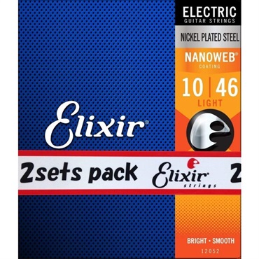 ELIXIR Electric Nickel Plated Steel with NANOWEB Coating 2SET PACK #12052 (Light/10-46) 画像1