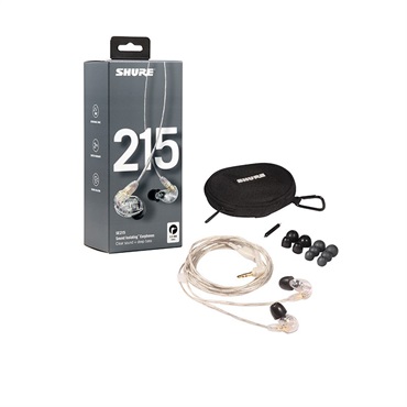 SHURE SE215-CL-A(クリア)(SE215CL-A)(国内正規品2年保証)(有線イヤフォン)(シュア) 画像1