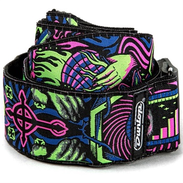 Dunlop (Jim Dunlop) 【夏先取り大特価セール】I Love Dust Jacquard Straps Headspace Green (ILD01) 画像1