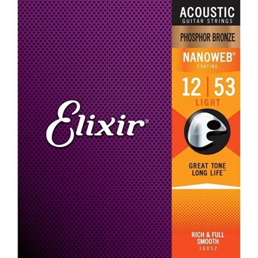 ELIXIR Acoustic Phosphor Bronze with NANOWEB Coating #16052 (Light/12-53) 画像1