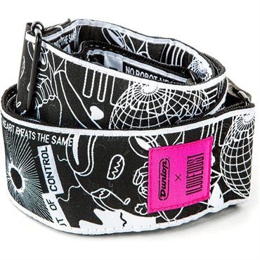 Dunlop (Jim Dunlop) I Love Dust Jacquard Straps Robot Heart (ILD11) 画像1