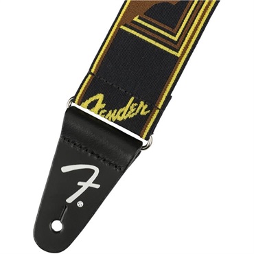 Fender USA 【夏先取り大特価セール】WEIGHLESS MONOGRAM STRAP (Black/Yellow/Brown) (#0990686006) 画像1