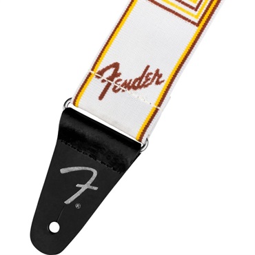 Fender USA 【夏先取り大特価セール】WEIGHLESS MONOGRAM STRAP (White/Brown/Yellow) (#0990686005) 画像1
