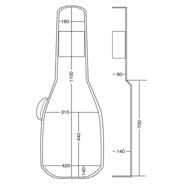 Kikutani GVB-60W BLK[ドレッドノートタイプギター用ケース] 画像2