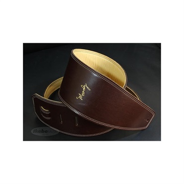 Moody Handmade Leather Straps Leather & Leather Series 4.0inch Standard Tail 【 Dark Chocolate / Cream 】 画像2