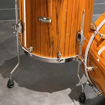 Pearl 【値下げしました！】Masterworks 4pc Drum Kit [BD22，FT16，TT12，TT10][Zebrawood and finished with transparent Tiger Yellow Gloss] 画像2