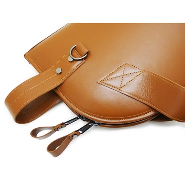 MG Leather Work シングル ショート コルネット用ソフトケース (ライトブラウン) 画像4