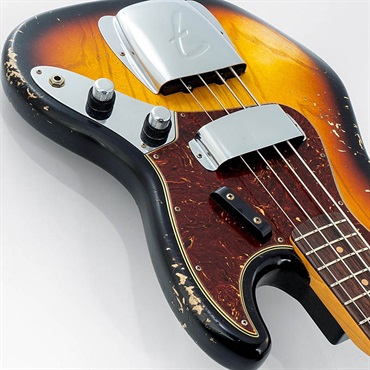 Fender Custom Shop 2024 Custom Collection Time Machine 1961 Jazz Bass Heavy Relic (Super Faded/Aged Bleached 3 Color Sunburst) 【夏先取り大特価セール】 画像8