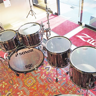 SONOR 【創業50周年大決算SALE】値下げしました！SQ2 System Beech Heavy 5pc Drum Kit -Ebony High Gloss- [BD22，TT10，TT12，FT14，FT16] 画像8