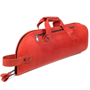 MG Leather Work シングル トランペット用ソフトケース CrazyHorse Red (レッド) 画像1