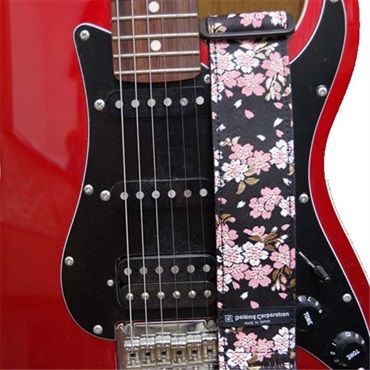Daiking Corporation 西陣織りギターストラップ DGS-NWS60 桜黒ピンク 画像3