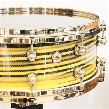 Pearl 【イケベ楽器店創業50周年記念モデル】Masterworks Snare Drum 14x5.5 - Gold Swirl on Black Carbon 画像3