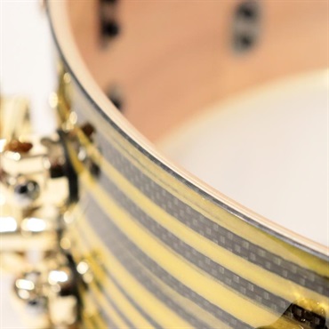 Pearl 【イケベ楽器店創業50周年記念モデル】Masterworks Snare Drum 14x5.5 - Gold Swirl on Black Carbon 画像8