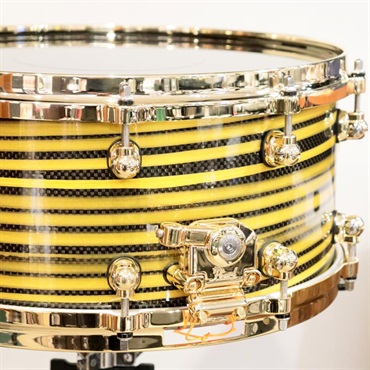Pearl 【イケベ楽器店創業50周年記念モデル】Masterworks Snare Drum 14x6.5 - Gold Swirl on Black Carbon 画像2