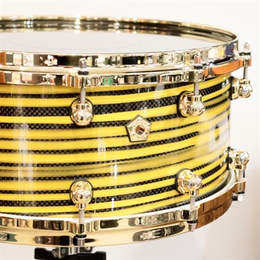 Pearl 【イケベ楽器店創業50周年記念モデル】Masterworks Snare Drum 14x6.5 - Gold Swirl on Black Carbon 画像3