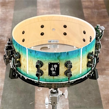 SONOR 【イケベ楽器店創業50周年記念モデル】SQ2 System Snare Drum - Maple Vintage 14x6 - Blue Burst on Scandinavian Birch [No.22773] 画像3