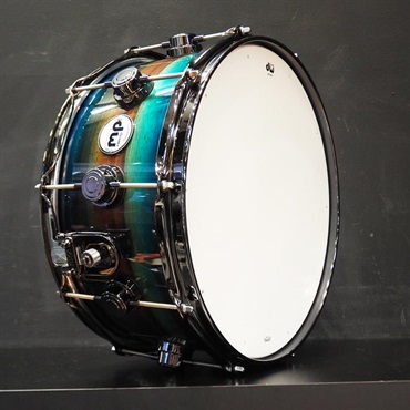 dw 【受注生産品/納期約6か月、ご注文受付中！】Collector's SonicPly Snare Drum 14x6.5 [Natural to Quick Royal Blue Burst over Horizontal Padauk] 画像3