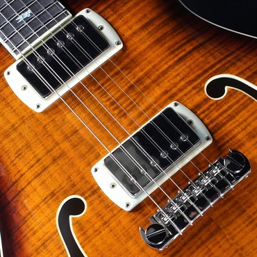 P.R.S. SE Hollowbody II Piezo (Orange Tiger Smokeburst) #CTCI04089【2025年生産品】 画像3