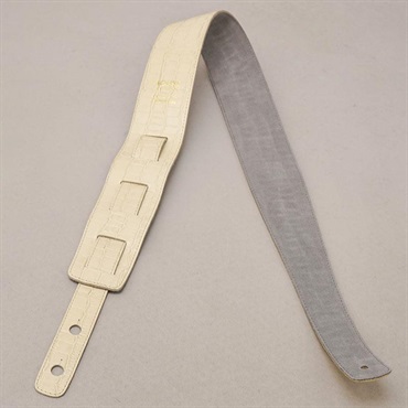 AQUBE MUSIC PRODUCTS 【国産本革ストラップ】CEMBOSSED CROCO(Vintage White) / Slim / S-Size(エレアコ専用テイル) 画像3