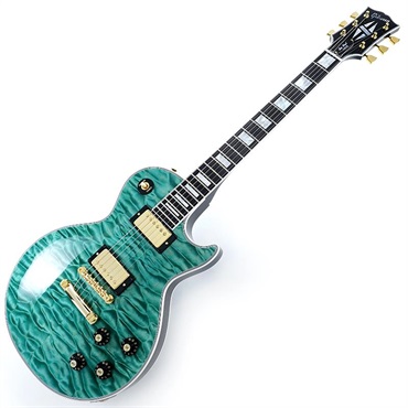 Gibson IKEBE 50th Anniversary 1968 Les Paul Custom 7A Quilt Maple Top Gloss Trans Aqua SN.511028 画像1