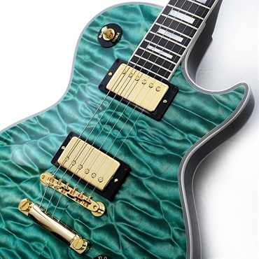 Gibson IKEBE 50th Anniversary 1968 Les Paul Custom 7A Quilt Maple Top Gloss Trans Aqua SN.511028 画像3