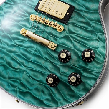 Gibson IKEBE 50th Anniversary 1968 Les Paul Custom 7A Quilt Maple Top Gloss Trans Aqua SN.511028 画像4