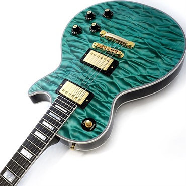 Gibson IKEBE 50th Anniversary 1968 Les Paul Custom 7A Quilt Maple Top Gloss Trans Aqua SN.511028 画像5