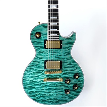 Gibson IKEBE 50th Anniversary 1968 Les Paul Custom 7A Quilt Maple Top Gloss Trans Aqua SN.511028 画像10