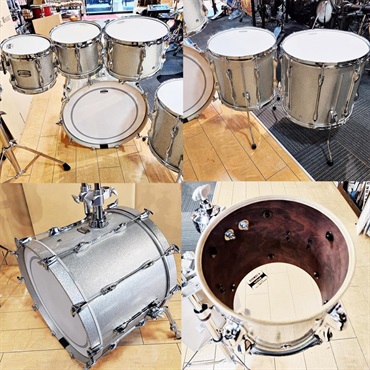 YAMAHA 【ヤマハアブソルートドラムショップ限定キャンペーン対象品！】Recording Custom 6pc Drum Set - シルバースパークル[22BD.8TT.10TT.12TT.14FT.16FT] 画像9
