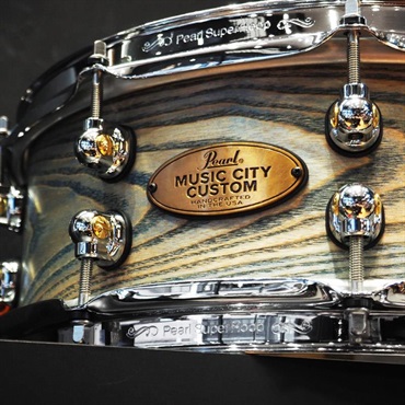 Pearl USED 中古 MCCA1450S/C #1011 Music City Custom -USA Solid Ash Shell Snare Drums 14×5 [Hand-rubbed Lightning Blue Finish] 画像2