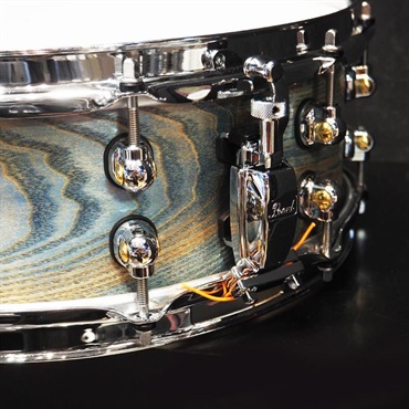 Pearl USED 中古 MCCA1450S/C #1011 Music City Custom -USA Solid Ash Shell Snare Drums 14×5 [Hand-rubbed Lightning Blue Finish] 画像5