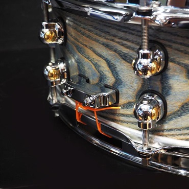 Pearl USED 中古 MCCA1450S/C #1011 Music City Custom -USA Solid Ash Shell Snare Drums 14×5 [Hand-rubbed Lightning Blue Finish] 画像6