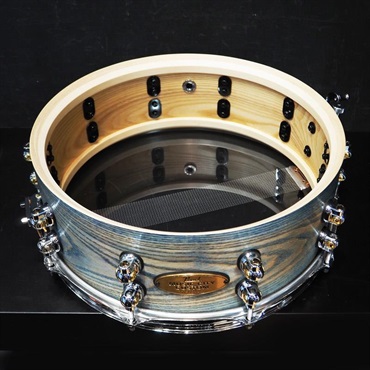 Pearl USED 中古 MCCA1450S/C #1011 Music City Custom -USA Solid Ash Shell Snare Drums 14×5 [Hand-rubbed Lightning Blue Finish] 画像8