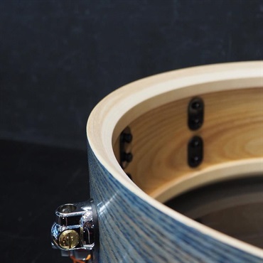 Pearl USED 中古 MCCA1450S/C #1011 Music City Custom -USA Solid Ash Shell Snare Drums 14×5 [Hand-rubbed Lightning Blue Finish] 画像9
