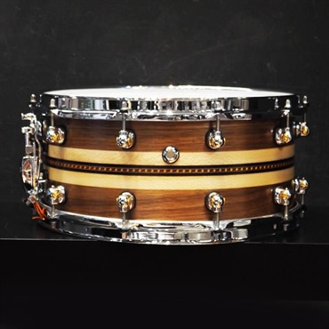 Pearl USED 中古 MCCW1465S/C #1008 Music City Custom -USA Solid Walnut Shell Snare Drums 14×6.5 [Quartersawn Sycamore Chevron with Ebony Borders] 画像1