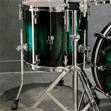 SONOR 【値下げしました！】SQ2 System Beech Vintage 4pc Drum Kit - Black to Green Burst over African Marble [BD22，TT10&12，FT16]【特注品】 画像4